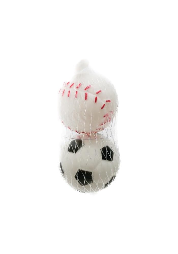 Daiso Pet Sports Ball - White/Red - Image 2